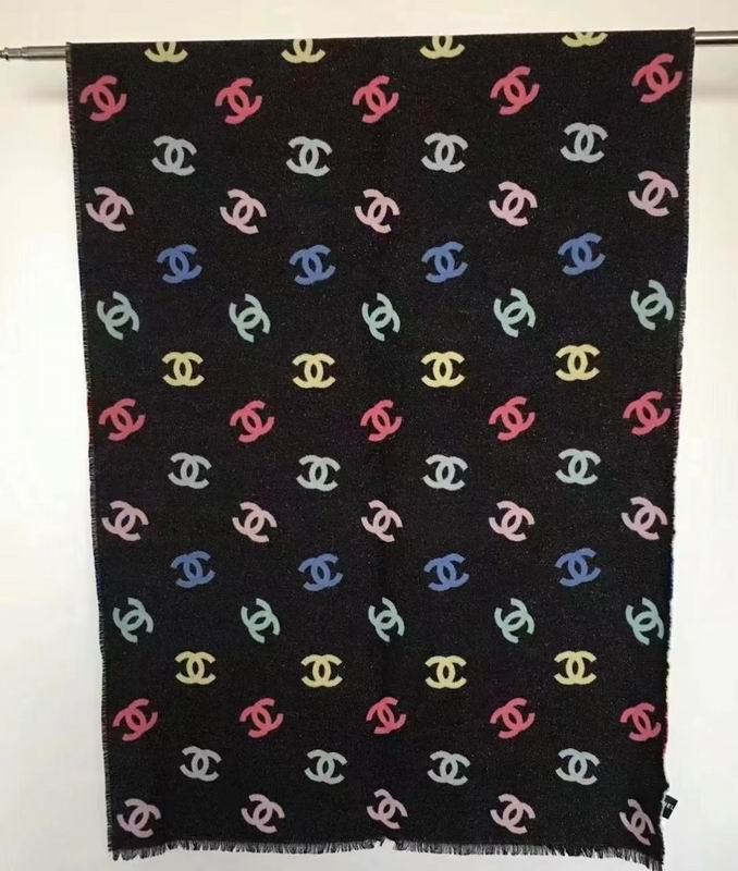 Chanel scarf 70X185cm 100%羊羔毛 E16